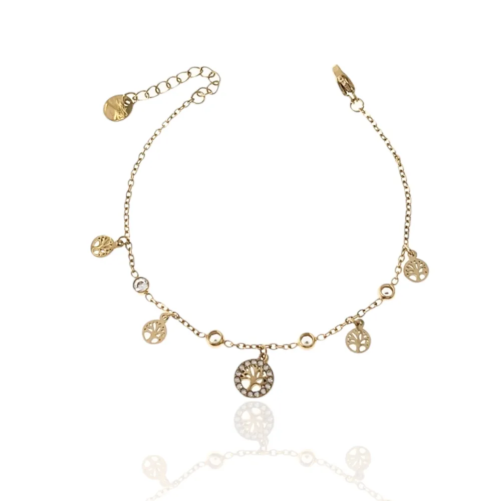 Albero della Vita -Bracciale in Acciaio con Chiusura - BAC-103-AA3477B