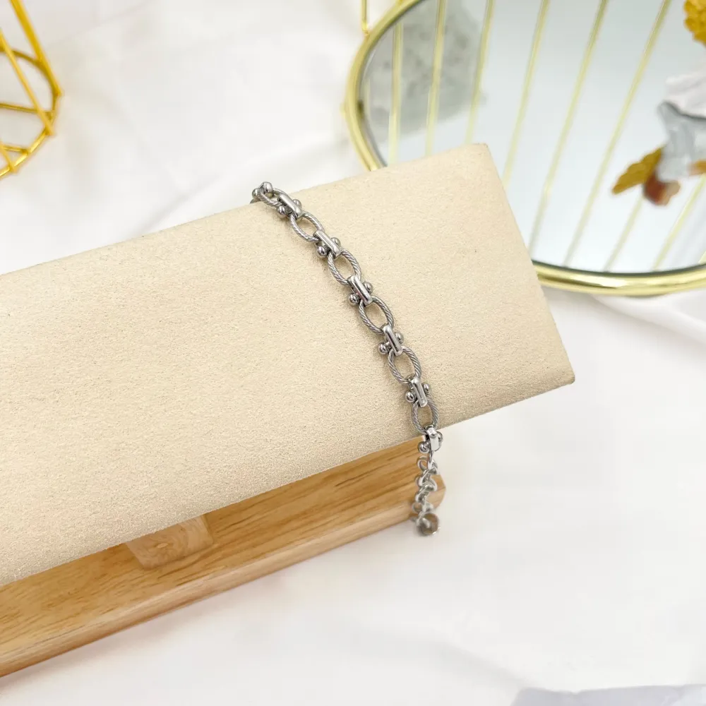 Catena-Bracciale in Acciaio con Chiusura - BAC-103-AA3583B