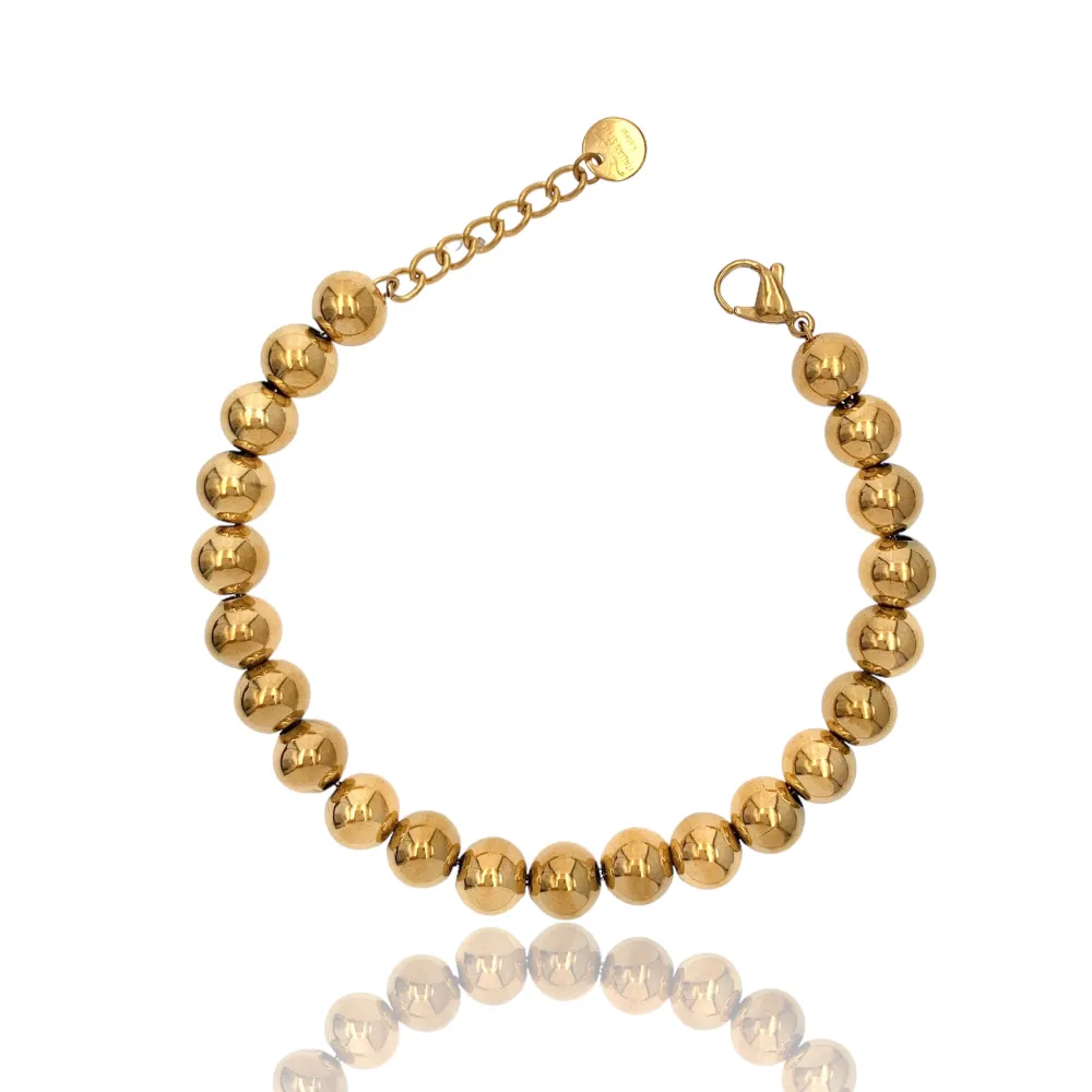 Ball Pallina Vuota-Bracciale in Acciaio - BAC-103-AA3992B 8mm