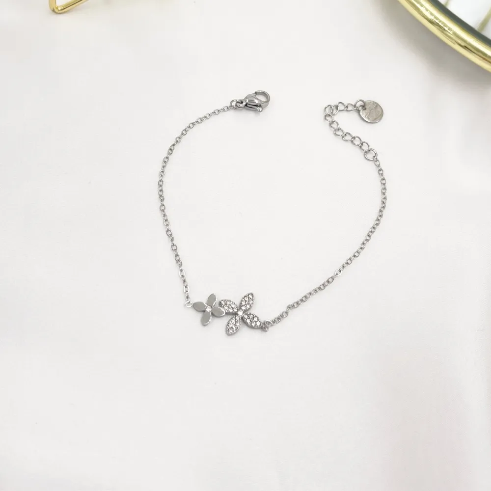 Fiore Quadrifoglio-Bracciale in Acciaio - BAC-103-AA4172B