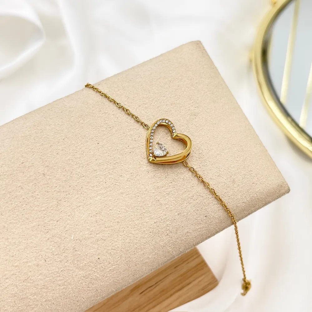 Cuore-Bracciale in Acciaio - BAC-103-AA4195B