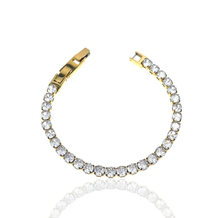 Tennis 5mm-Bracciale in Acciaio - BAC-413-040 5mm