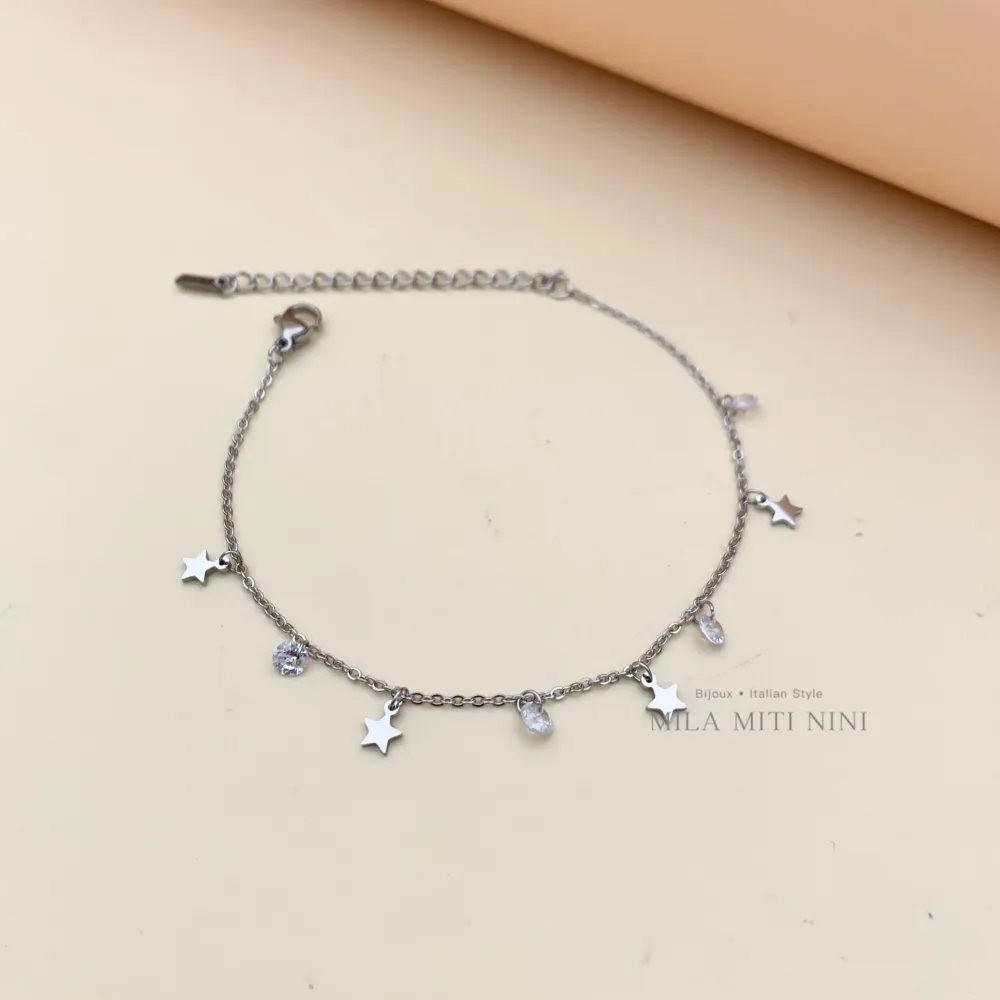 BAC413-1240-P.luci a Goccia-Bracciale in Acciaio - BAC413-1240