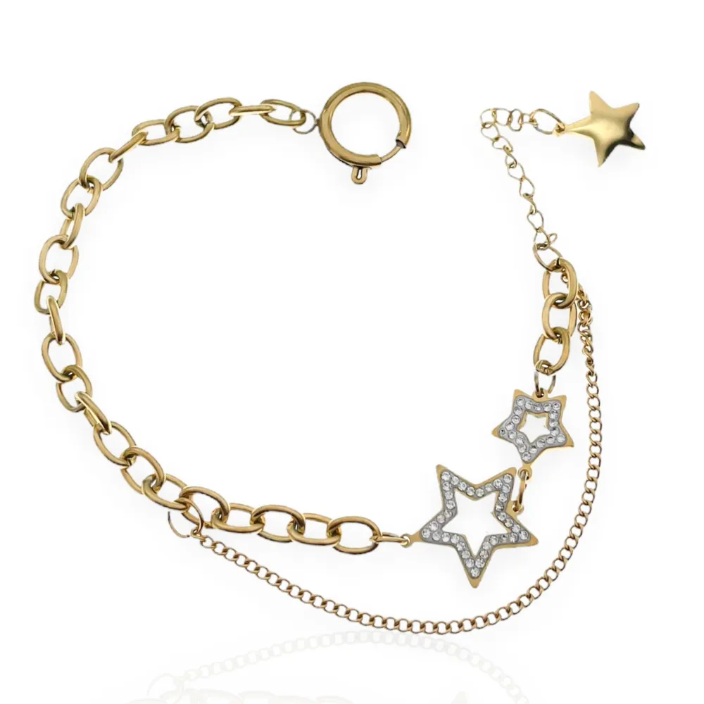 Stella-Bracciale in Acciaio con Chiusura - BAC-413-1515
