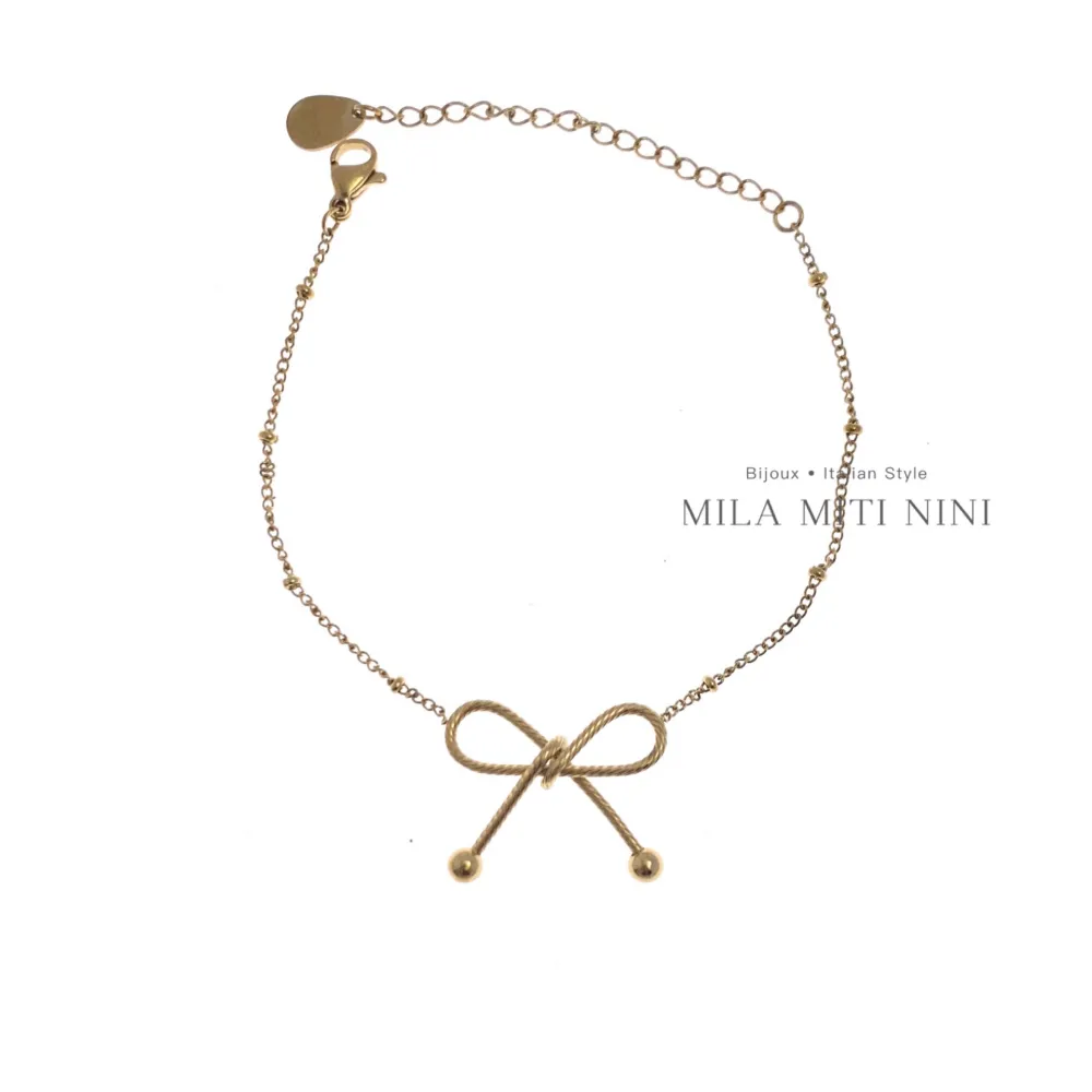 Fiocco-Bracciale in Acciaio con Chiusura - BAC-413-1573