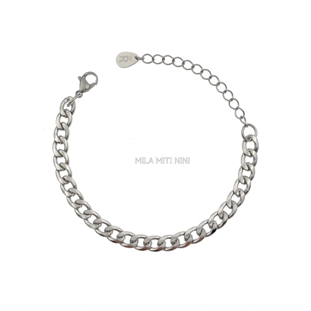 BAC413-2412-Catena 6mm-Bracciale in Acciaio - BAC413-2412 A