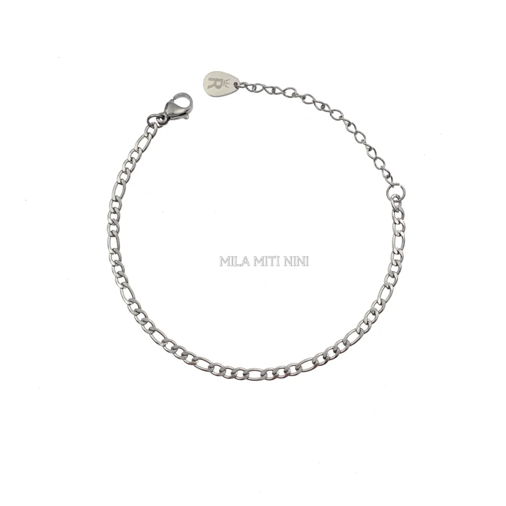 BAC413-2414-Catena 3mm-Bracciale in Acciaio - BAC413-2414