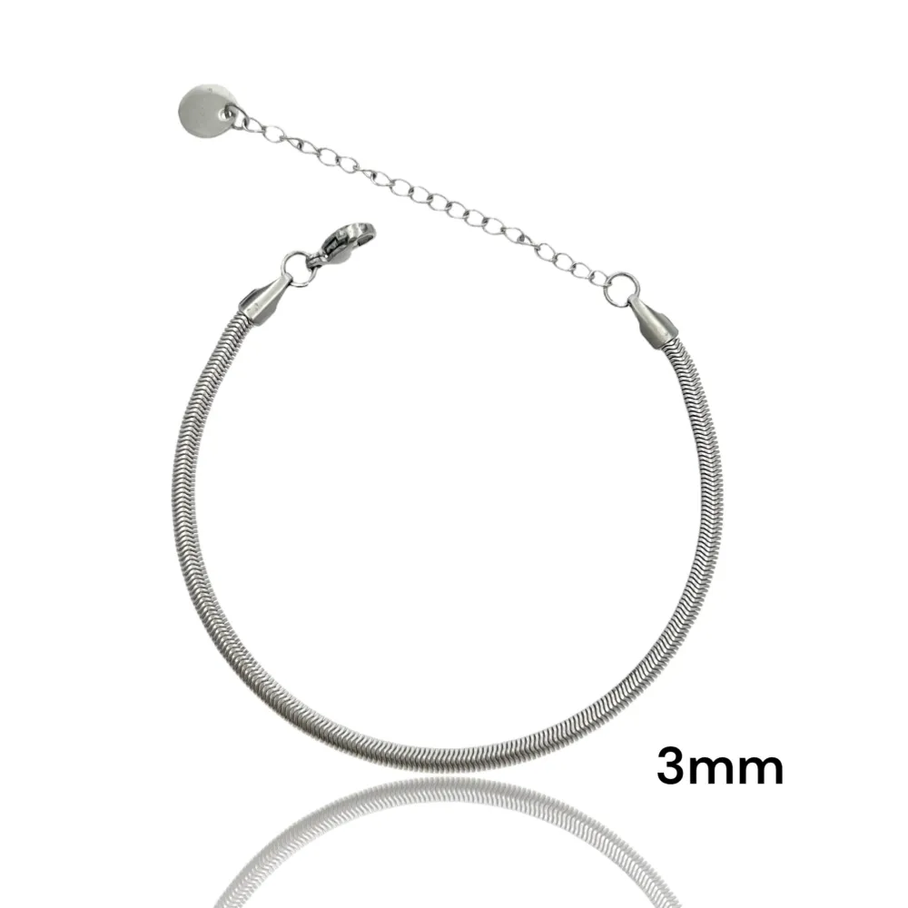 Serpente 3mm -Bracciale in Acciaio - BAC-413-3126