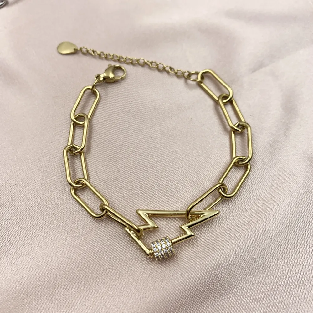 BAC7066-Fulmine-Bracciale in Acciaio - BAC7066-Fulmine-Bracciale in Acciaio