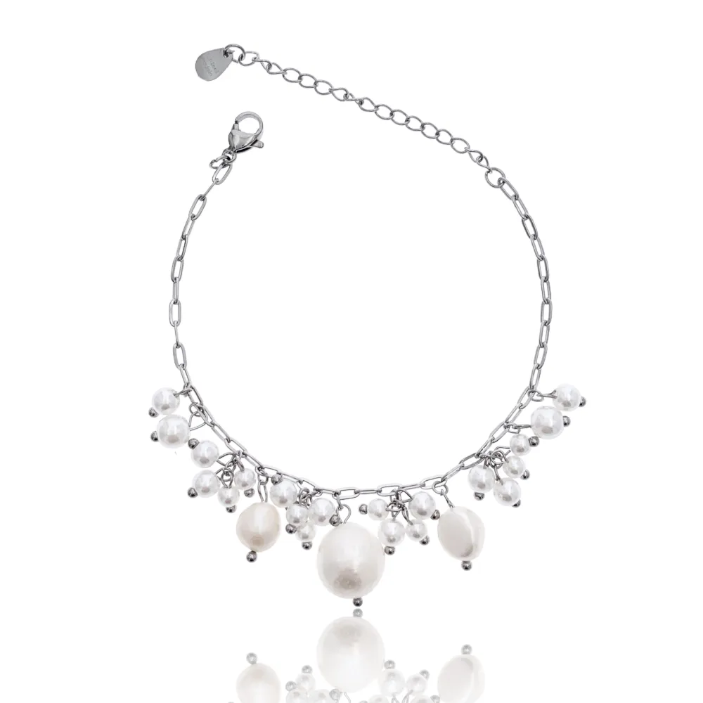 Perline Pendente-Bracciale in Acciaio - BAC-735-12