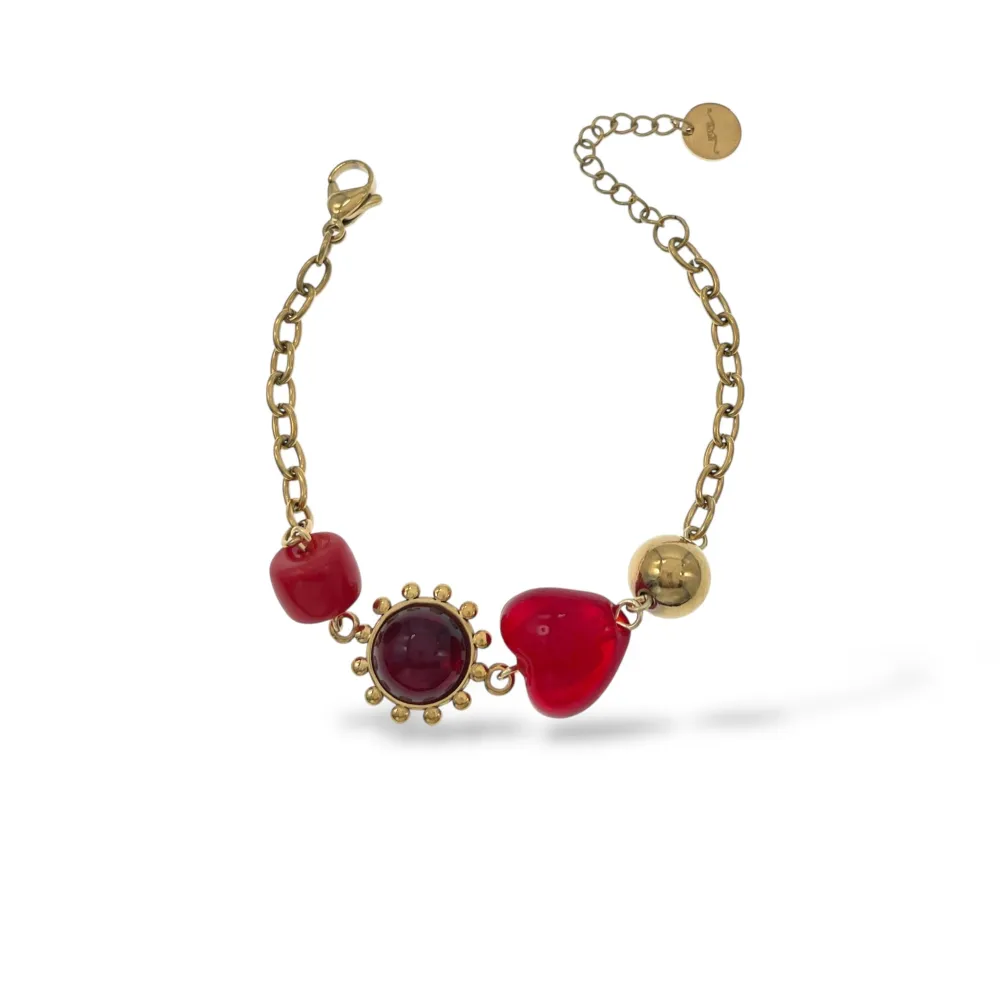 Cuore-Bracciale in Acciaio con Chiusura - BAC-765-85