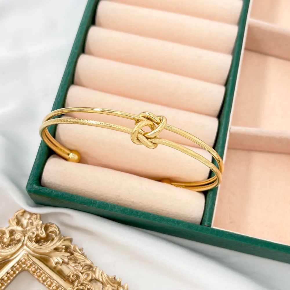 Doppio Nodo  -Bracciale Rigido in Acciaio - BAR-103-AA5209B