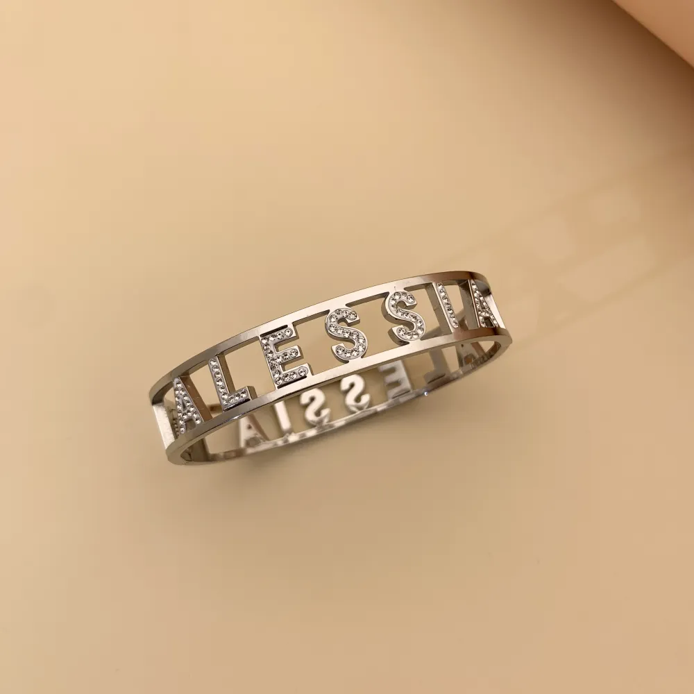 NOME-Bracciale Rigido in Acciaio - BAR413-67