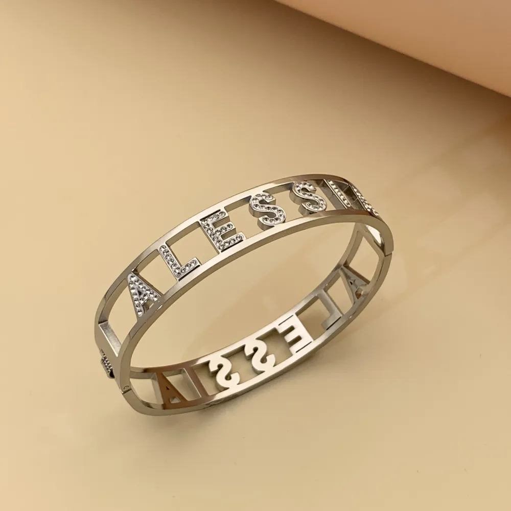 NOME-Bracciale Rigido in Acciaio - BAR413-67