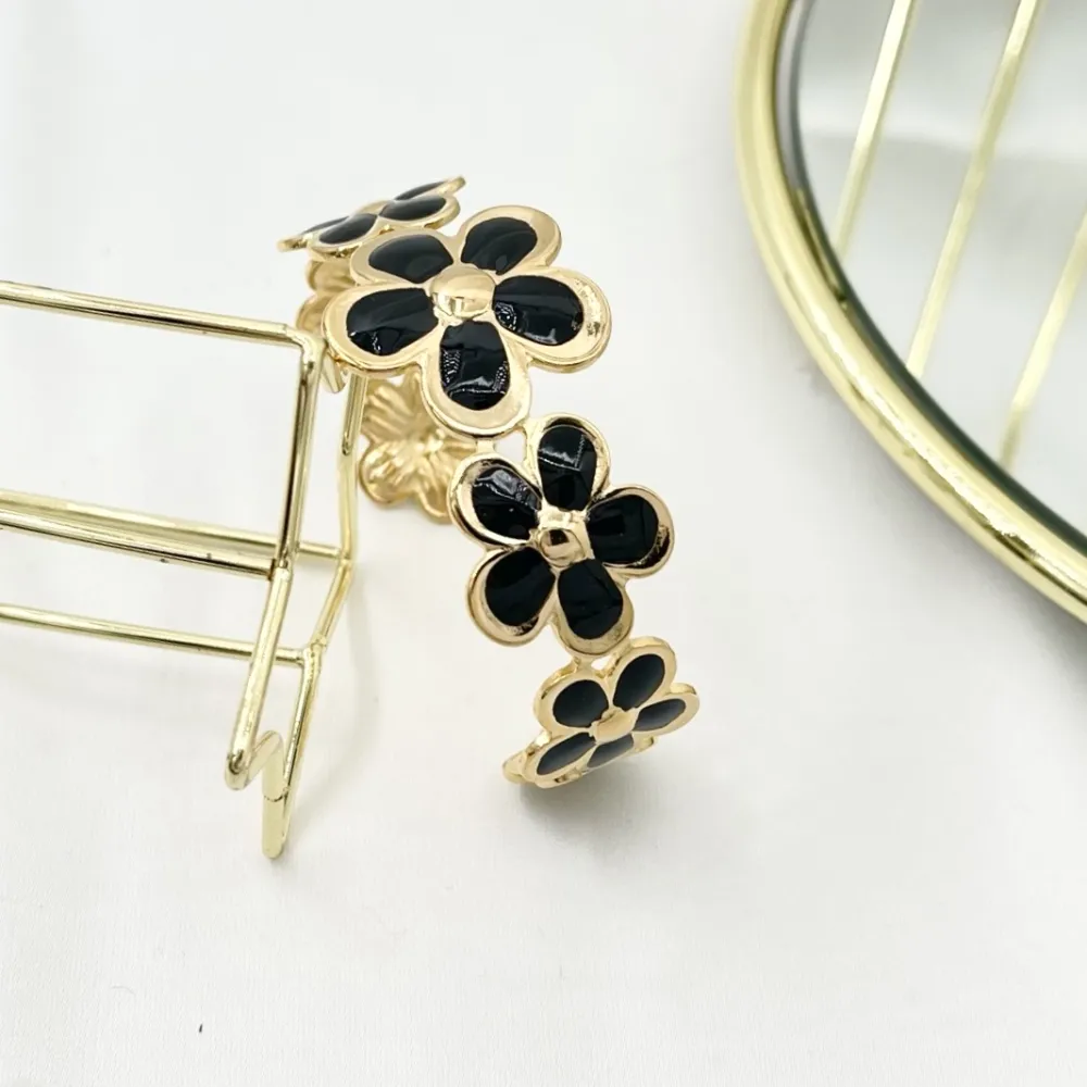 Fiore Smaltato-Bracciale Rigido in Acciaio - BAR-732-62