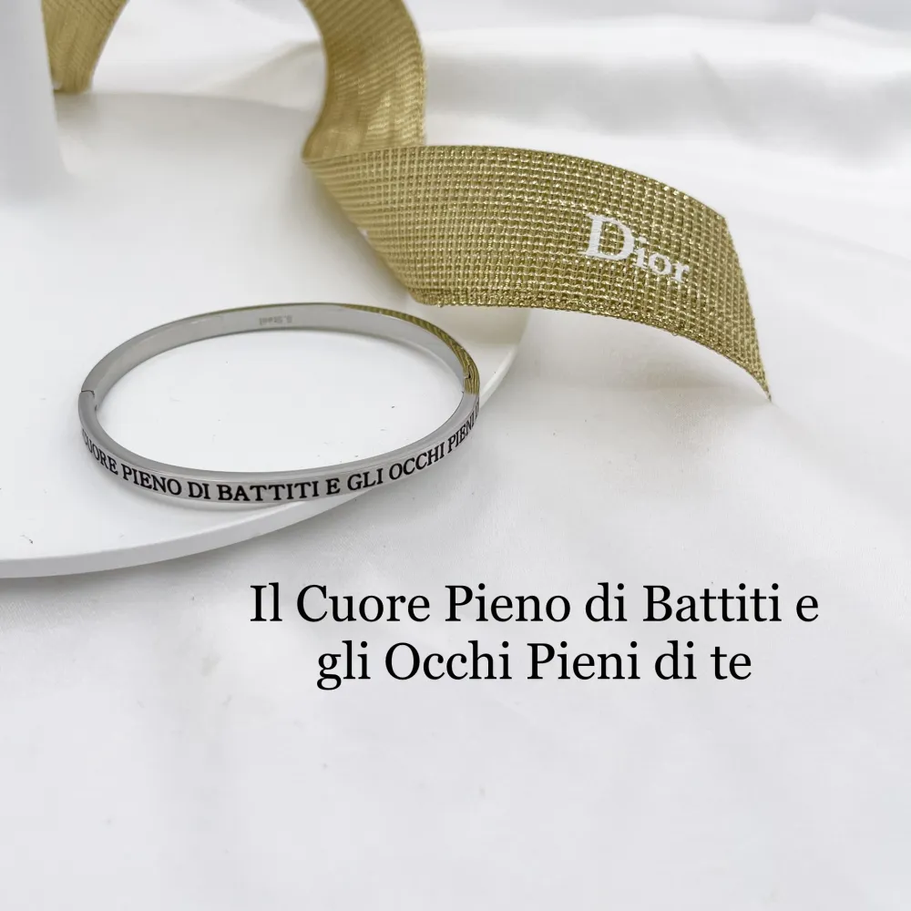 Bracciale a Catena in Acciaio - BAR7751-Scritte da N.1 a 25- Bracciale Rigido in Acciaio