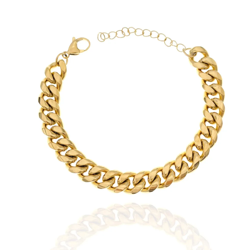 Catena Groumette Grande-Bracciale in Acciaio - BAU-208-234