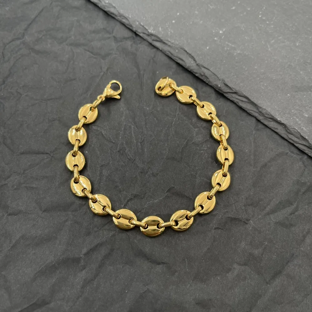 Chicco di Caffè-Bracciale Uomo in Acciaio - BAU-208-254