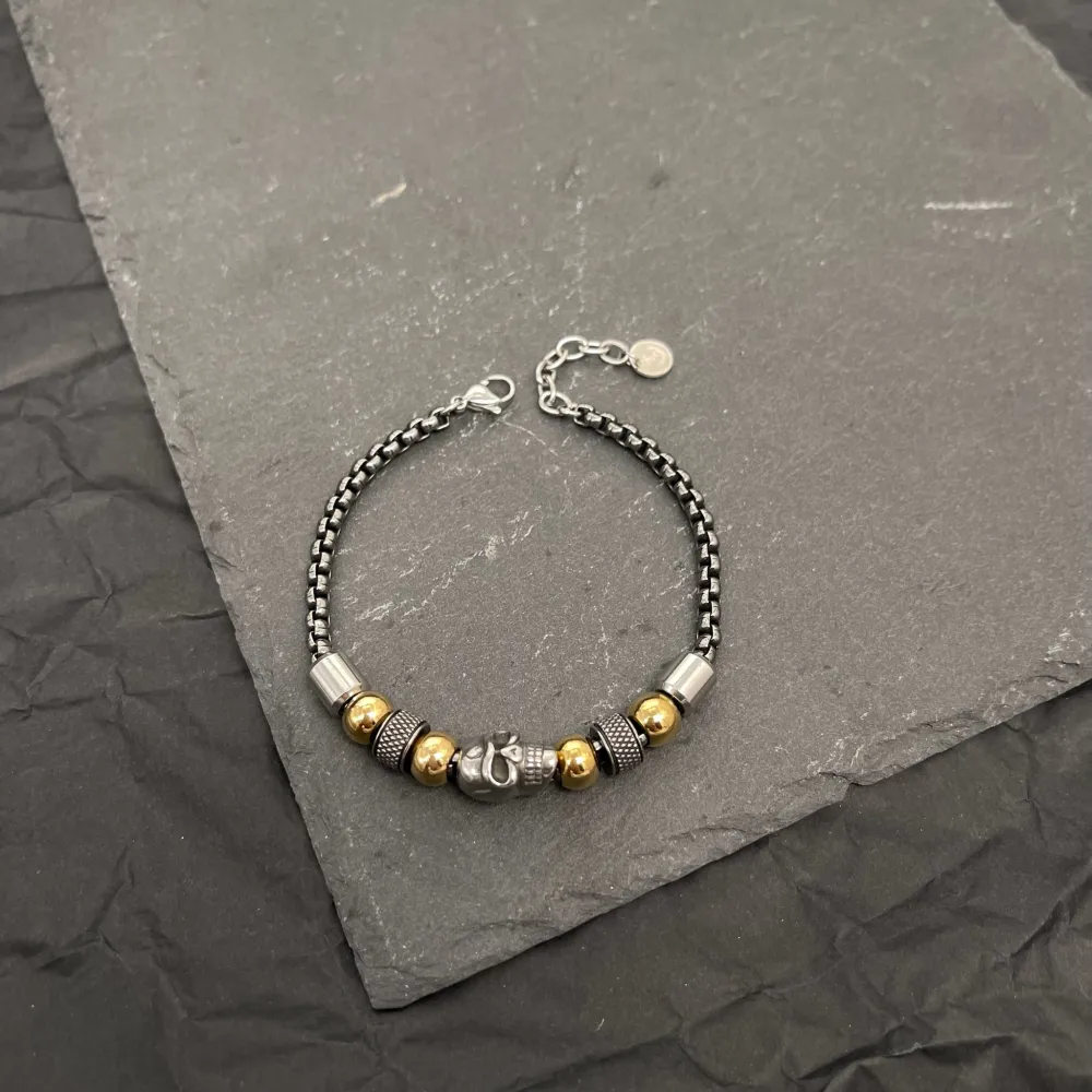 Teschio-Bracciale in Acciaio da Uomo - BAU-500-BMS30167