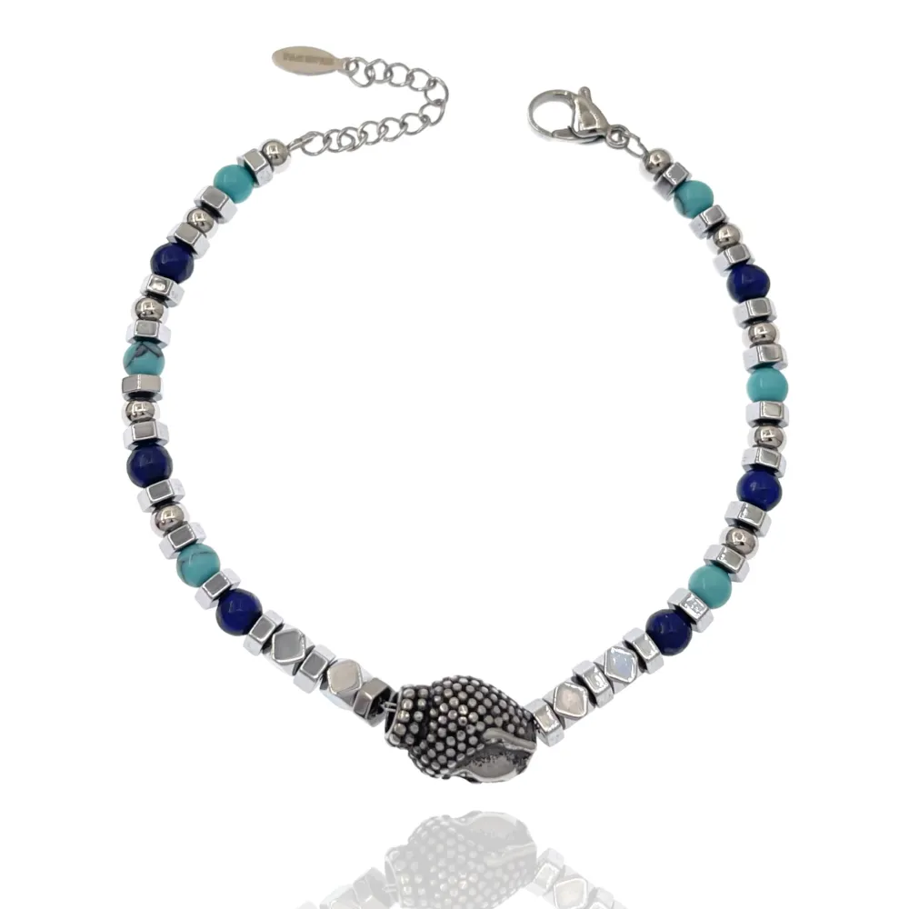 Buddha-Bracciale in Acciaio con Chiusura - BAU-600-274 4mm