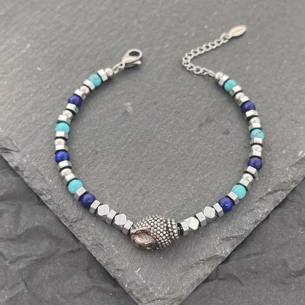 Buddha-Bracciale in Acciaio con Chiusura - BAU-600-274 4mm