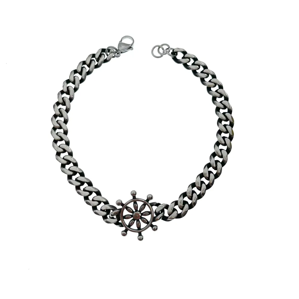 Timone-Bracciale da uomo in Acciaio - BAU-600-A115