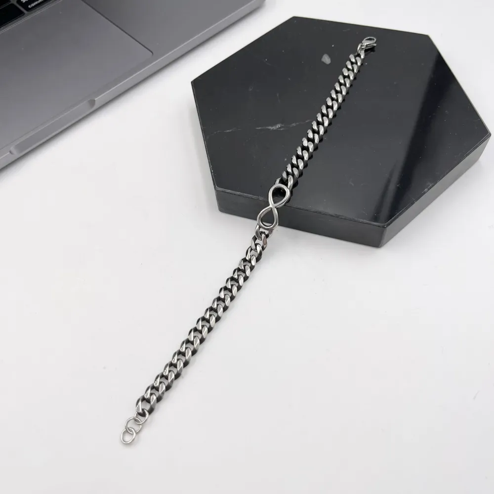Infinito-Bracciale in Acciaio da Uomo - BAU-600-B111