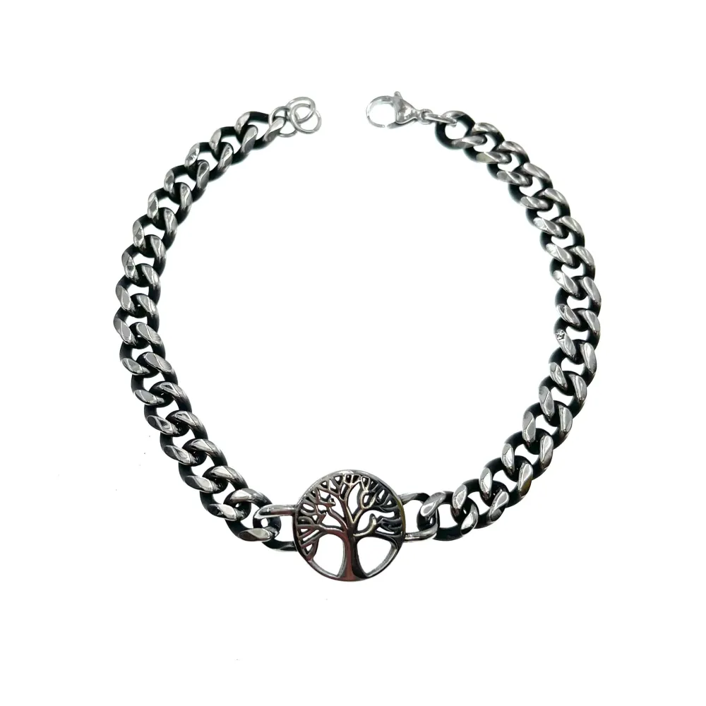 BAU6948-Albero della Vita-Bracciale in Acciaio da Uomo - BAU-600-B199-A114