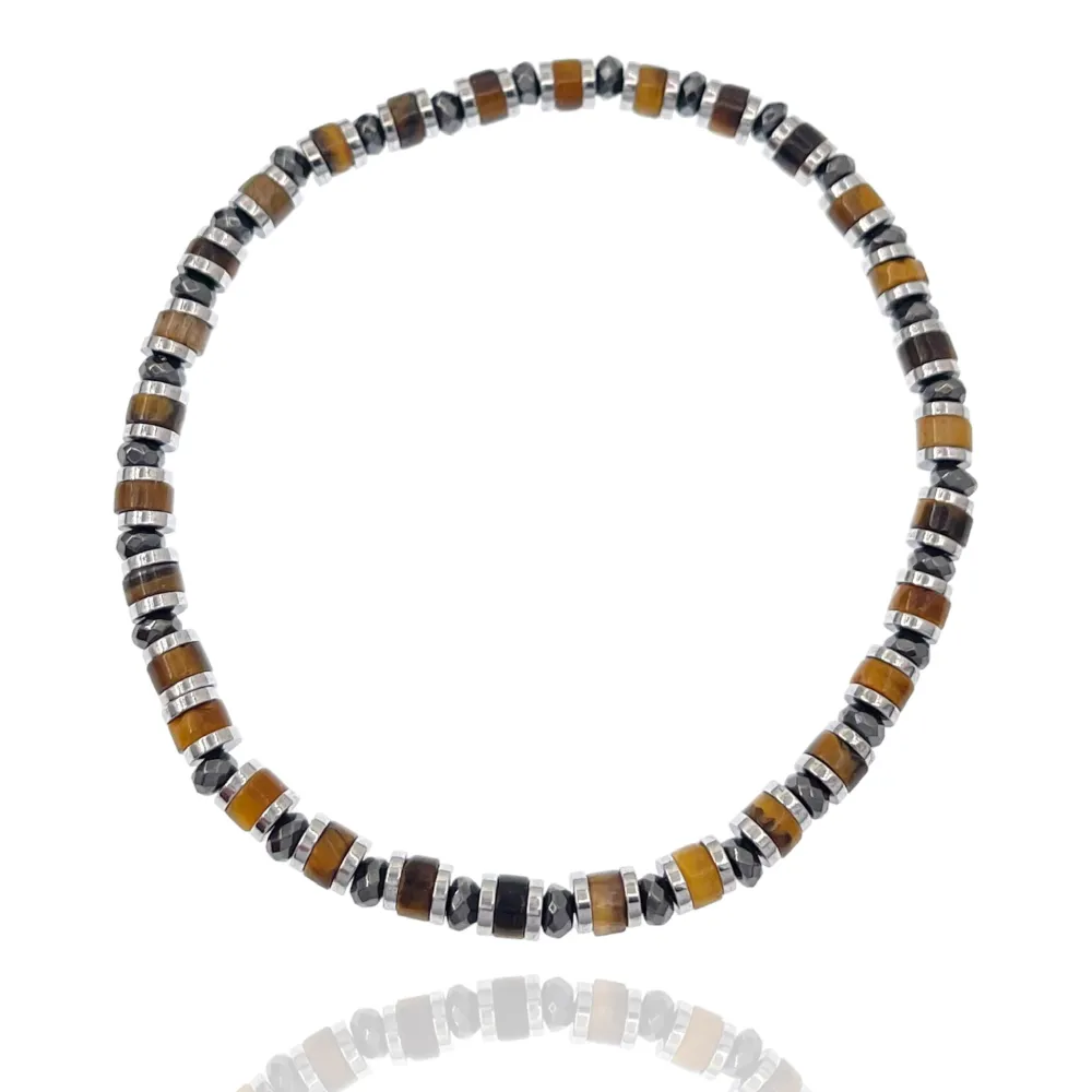 Semplice-Bracciale Elastico in Acciaio da Uomo - BAU-600-BMS30080