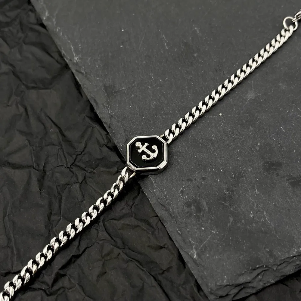 A'ncora-Bracciale in Acciaio da Uomo - BAU-600-H266