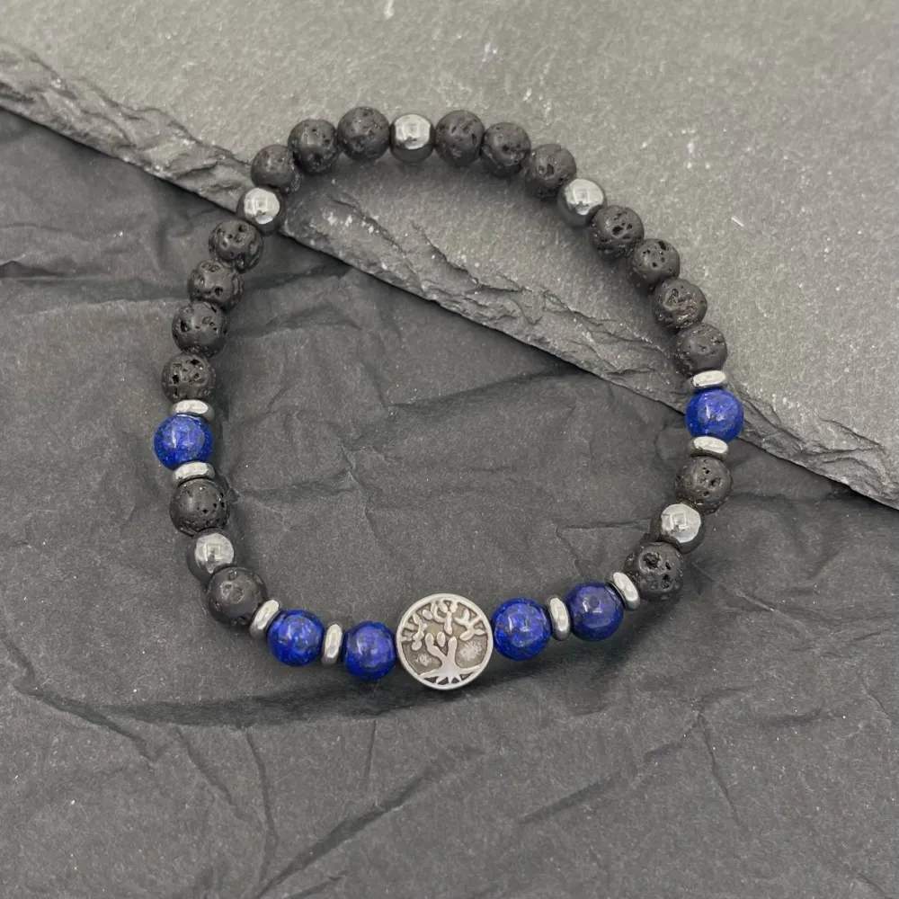 Albero della Vita-Bracciale Elastico in Acciaio da Uomo - BAU-600-H273