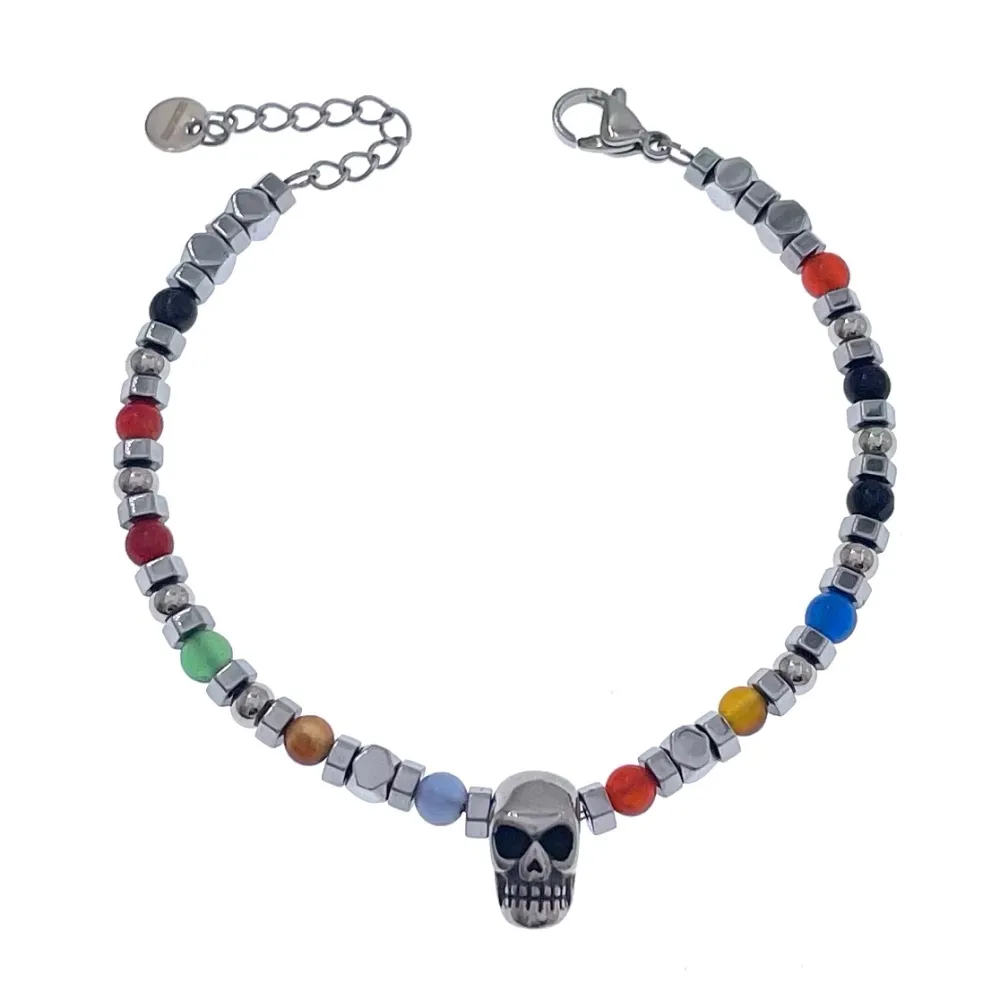 Teschio-Bracciale in Acciaio da Uomo - BAU-600-H281