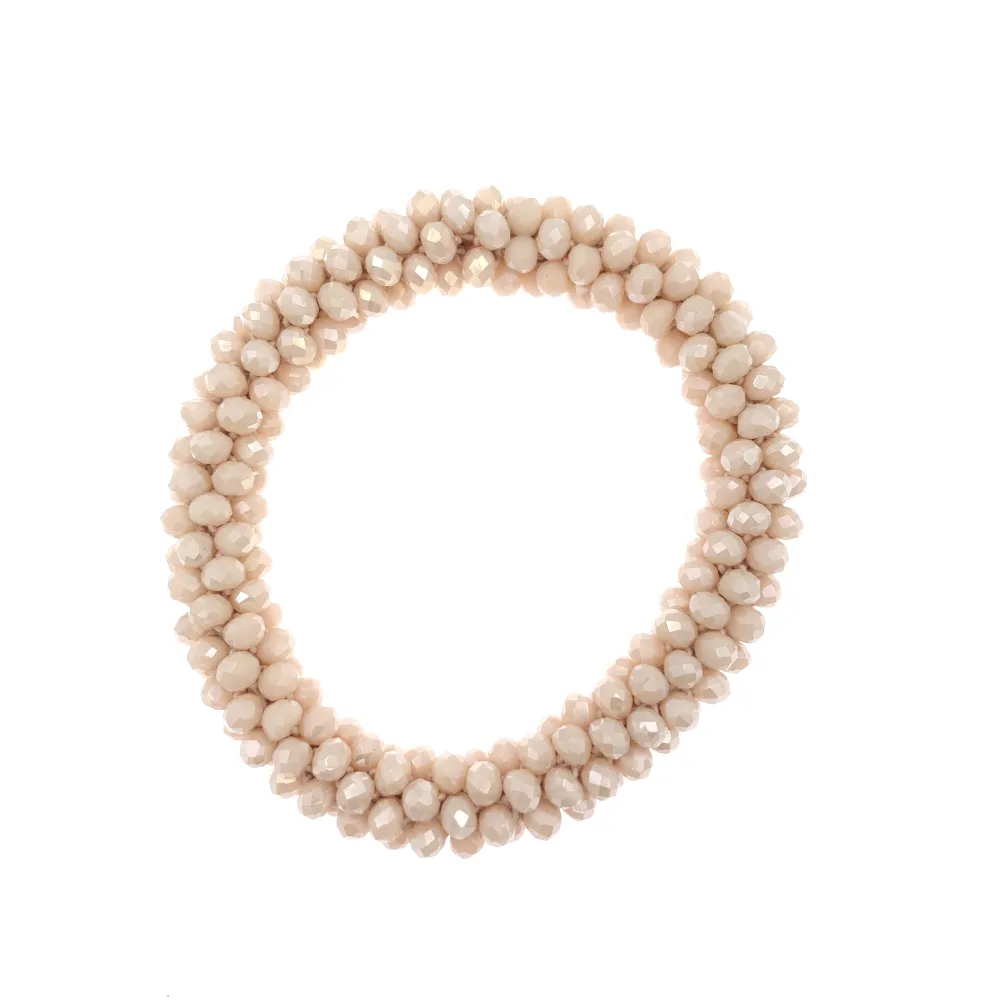 BCE1412-Cristalli Tonalità Beige - Bracciale Elastico - BCE1412-Cristalli Tonalità Beige - Bracciale Elastico