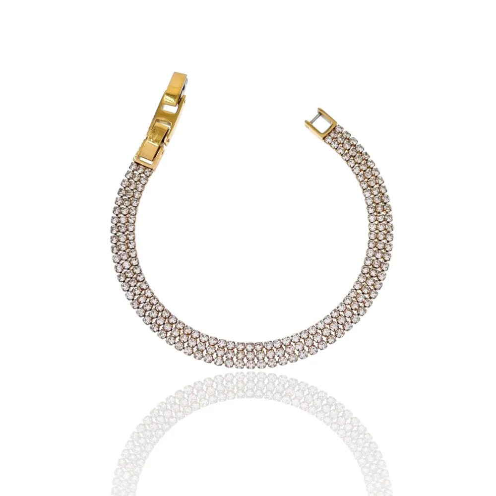 Tennis 2mm Tre Fili-Bracciale con Cubic Zirconia - BMZ-103-AA2660B 2mm Tre Fili