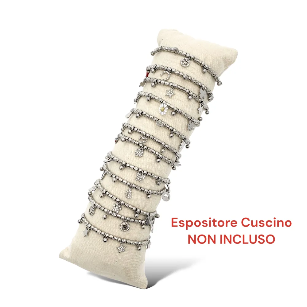 Mix Soggetti-12pz Bracciali in Acciaio con chiusura - BPA-103-AA3724-3736B