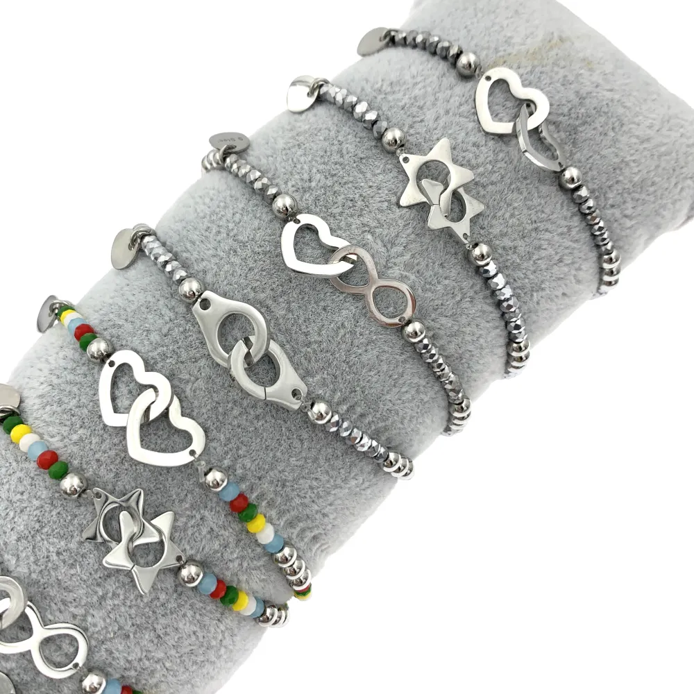 12Pz Bracciali Elastici in Acciaio+Cuscino in Omaggio - BPA104-24