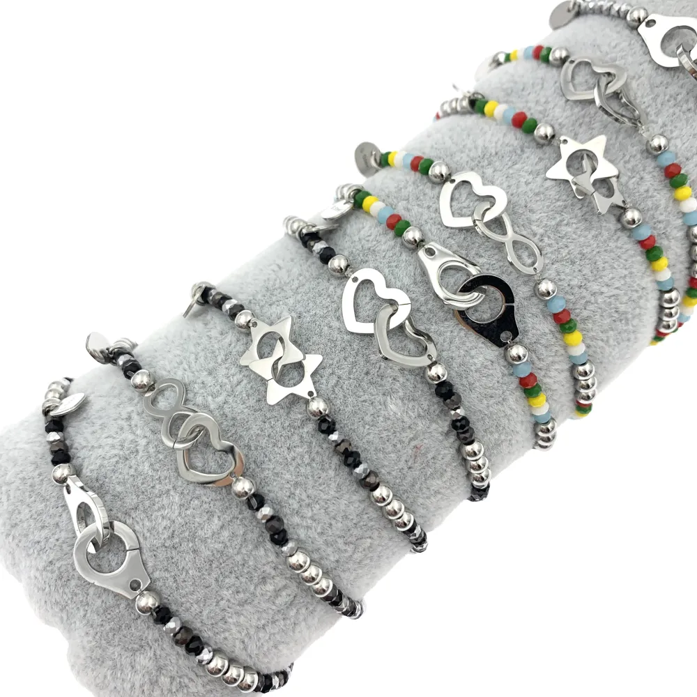 12Pz Bracciali Elastici in Acciaio+Cuscino in Omaggio - BPA104-24