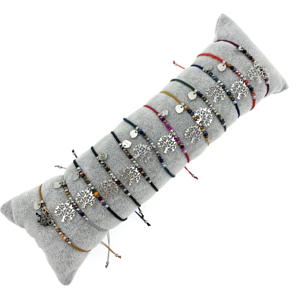 12Pz Bracciali in Acciaio Regolabili + Cuscino in Omaggio - BPA104-640