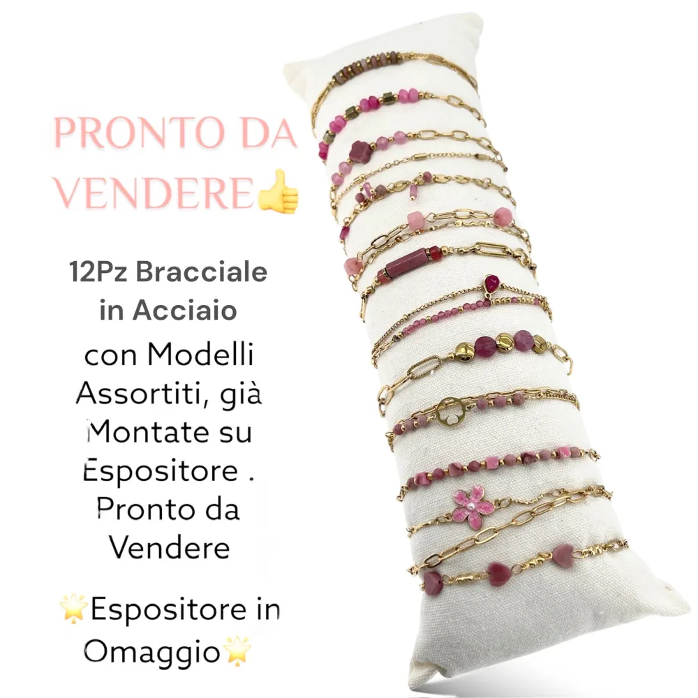 Mix Soggetti-12pz Bracciali in Acciaio - BPA-732-2