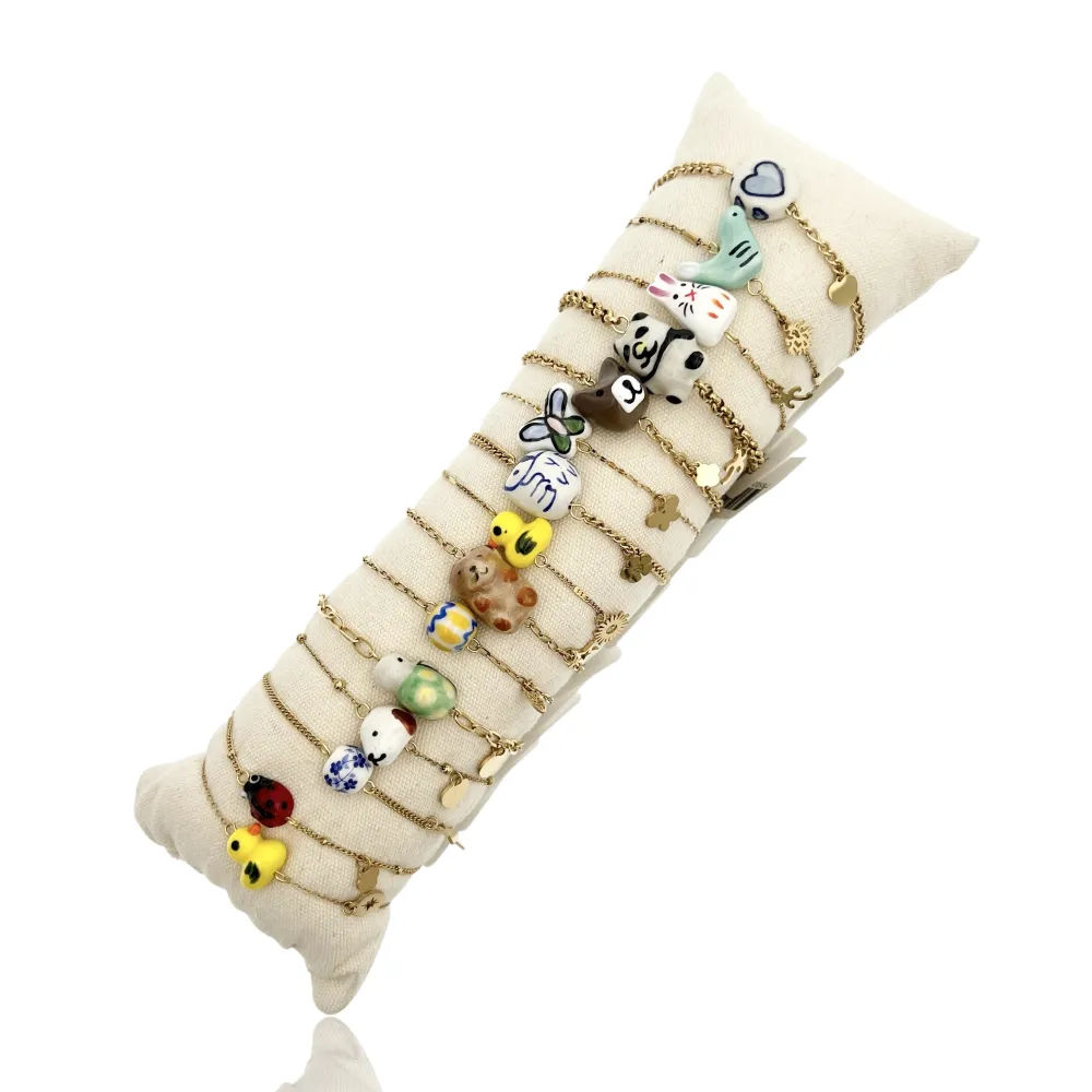 Ciondoli Mix Ceramica -24pz Bracciali in Acciaio - BPA-765-62