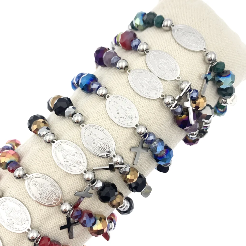 12Pz Bracciali Elastici in Acciaio+Cuscino in Omaggio - BPA7680-Rosario Croce-12 Pz Bracciali in Acciaio