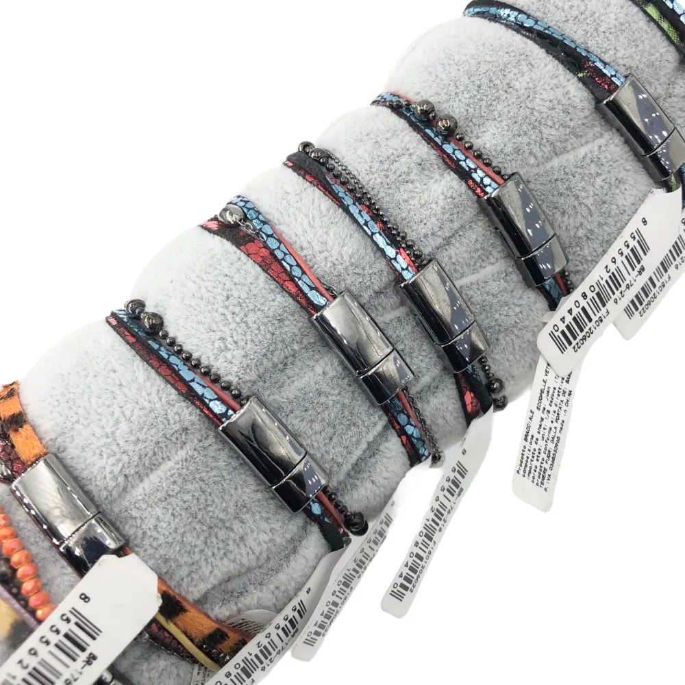 BPM176-216-Multifili con Charmes- 8 Pz Bracciali - BPM176-216-Multifili con Charmes- 8 Pz Bracciali