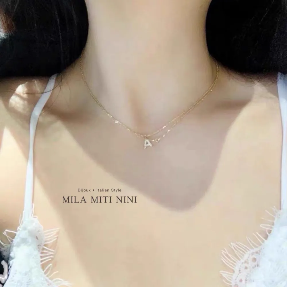 Iniziale Oro-Collana Corta in Acciaio - CAC-103-AA211N