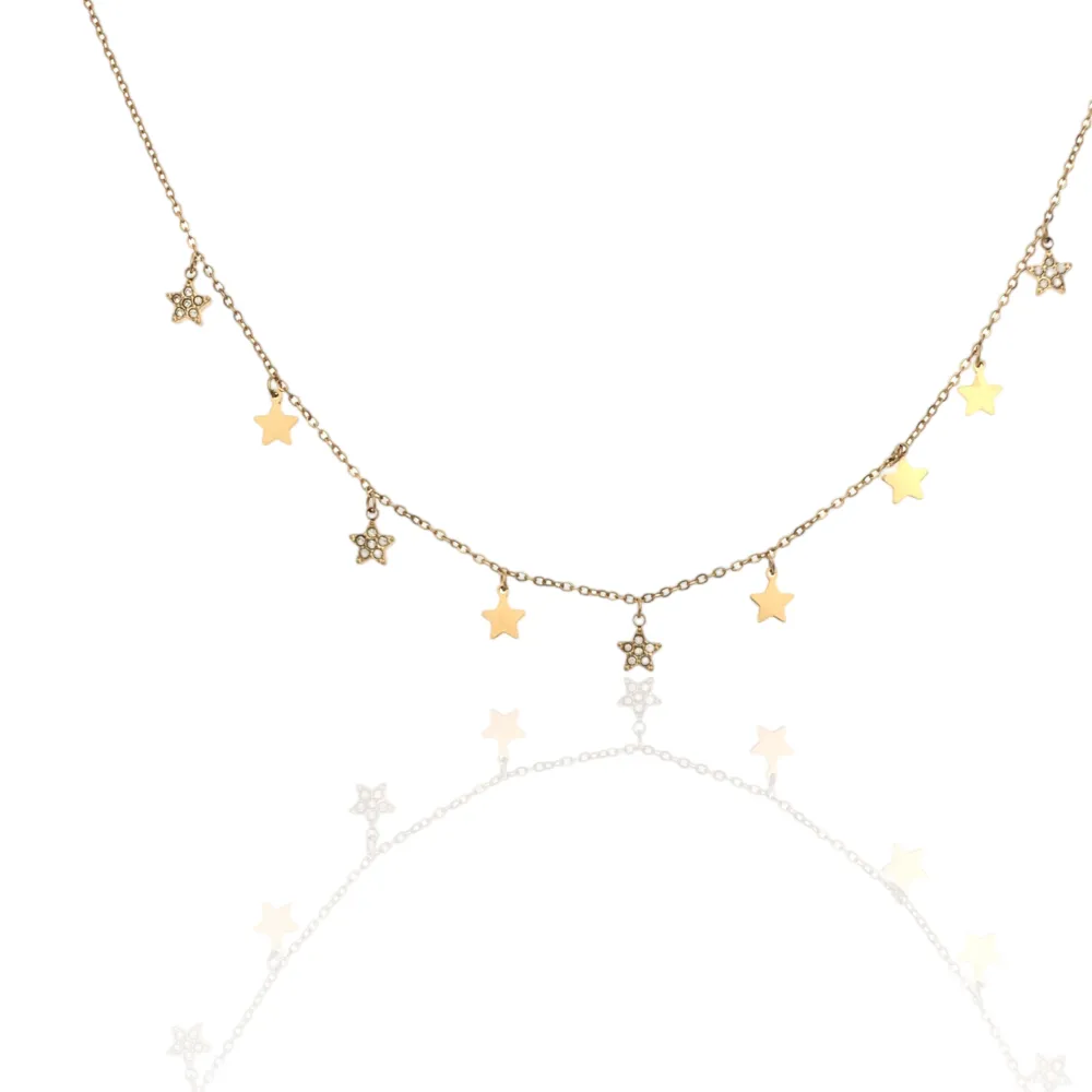 Tennis con Stella -Collana Corta in Acciaio - CAC-103-AA2536N Stella