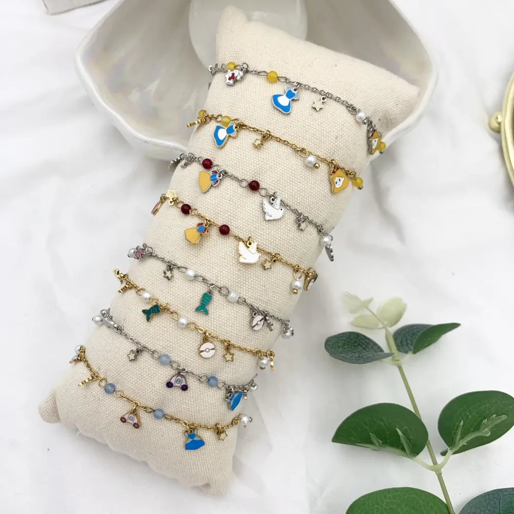 Sirena Smaltato-Collana Corta in Acciaio - CAC-103-AA2796N