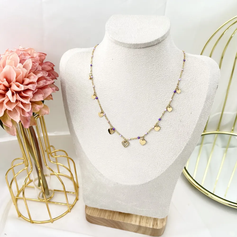 Cuore-Collana Corta in Acciaio - CAC-103-AA3441N