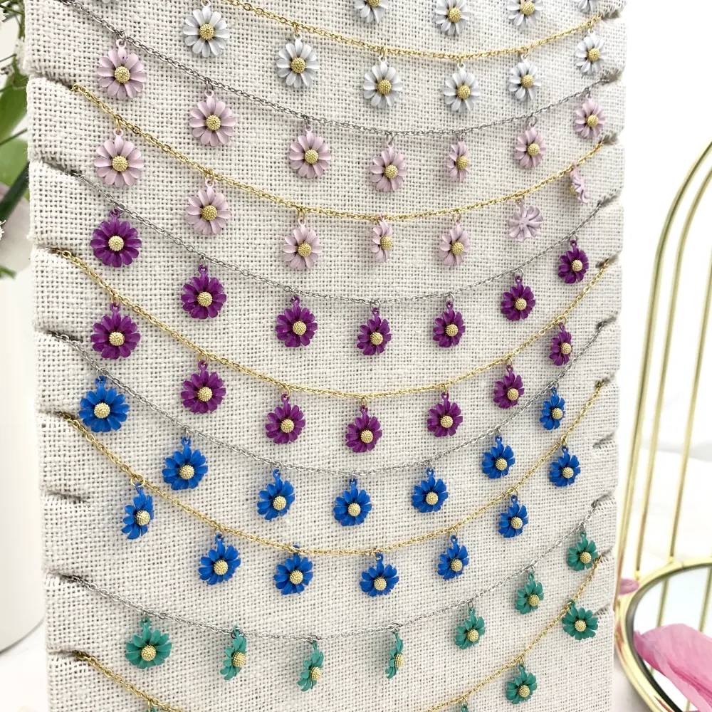 Margherita Smaltata-Collana Corta in Acciaio - CAC-103-AA3450N