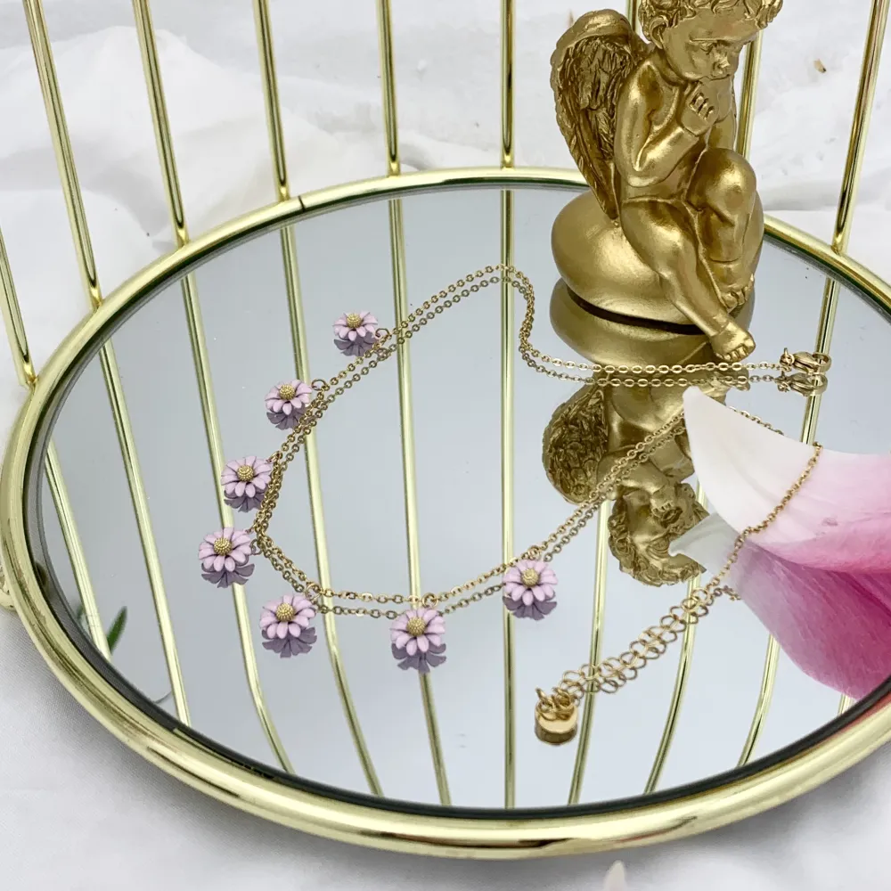 Margherita Smaltata-Collana Corta in Acciaio - CAC-103-AA3450N