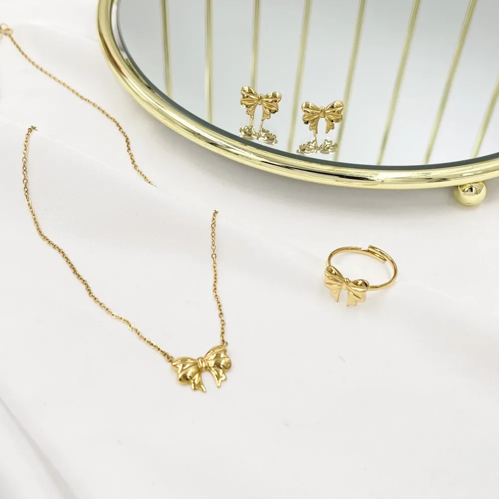 Fiocco-Collana Corta in Acciaio - CAC-103-AA3806N