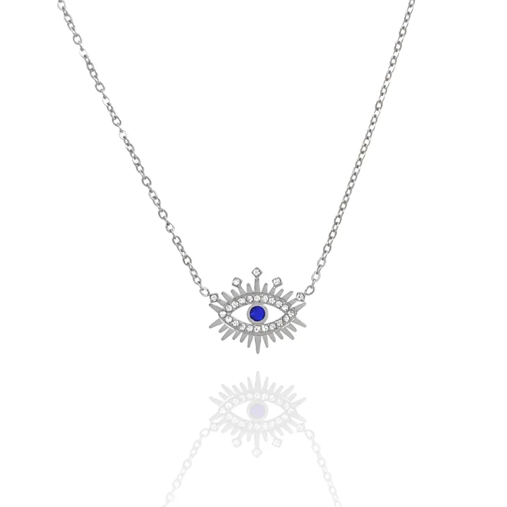 Occhi-Collana Corta in Acciaio - CAC-103-AA3980N